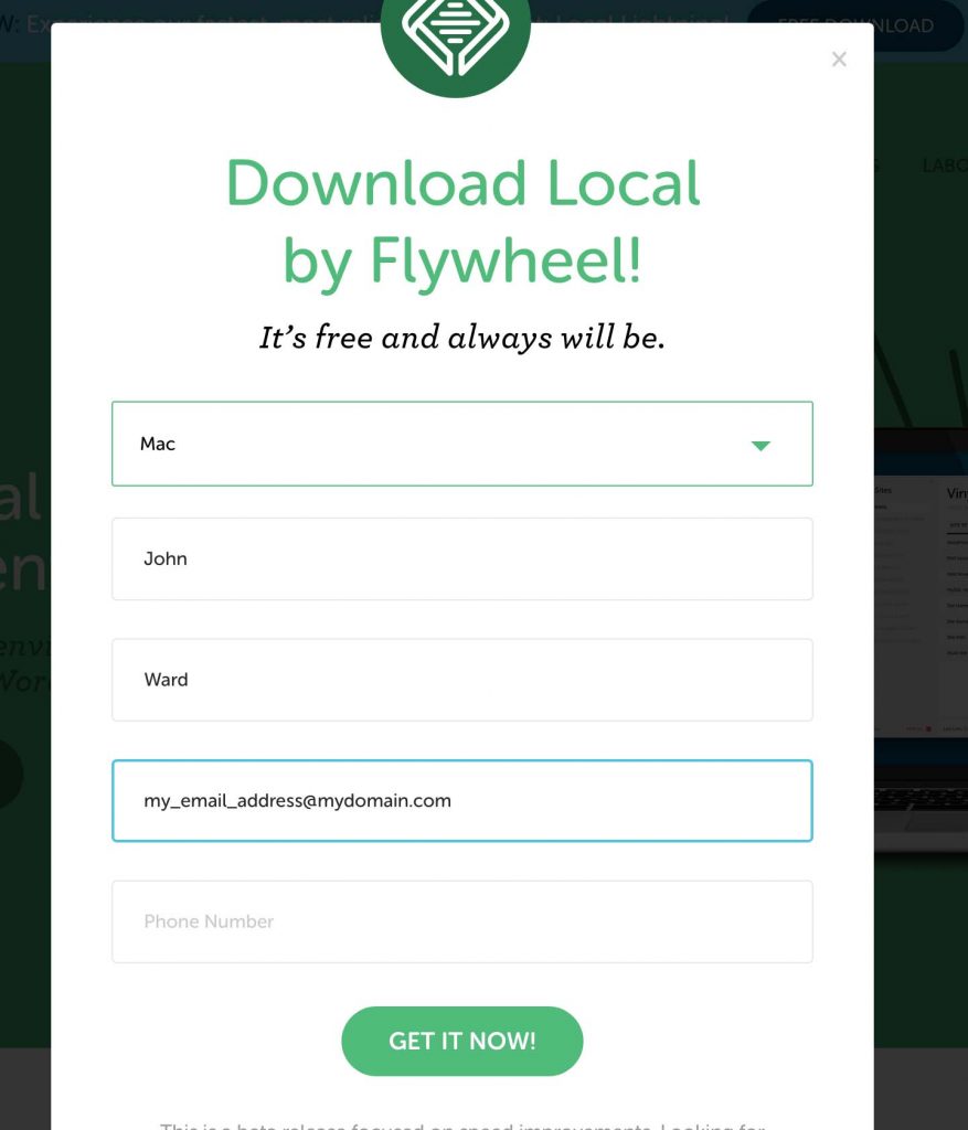 download local by flywheel